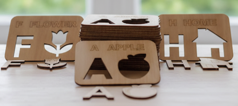 Premium English Alphabet Stencils and Puzzle Set(78 pieces)