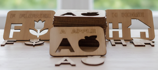 Premium English Alphabet Stencils and Puzzle Set(78 pieces)