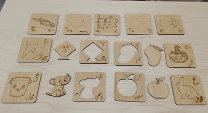 Premium Urdu Wooden Stencils & Cutout Set(117-Pieces)